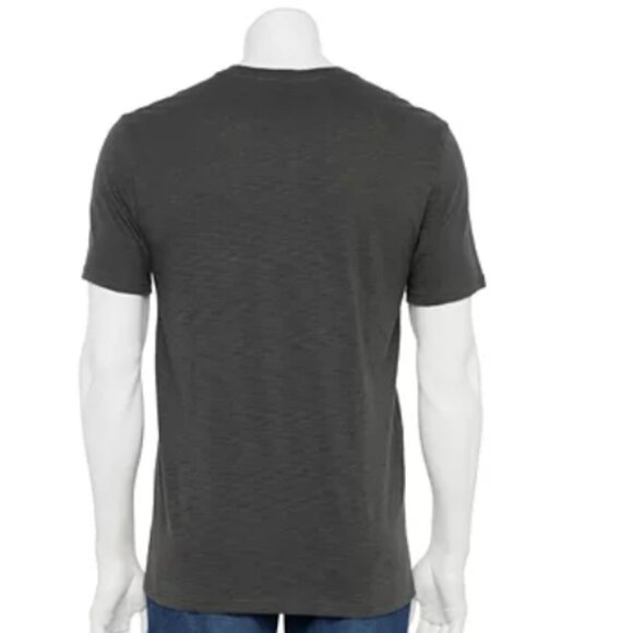 Men's Sonoma Everyday Short Sleeve Henley, Small, Gray - Picture 2 of 2